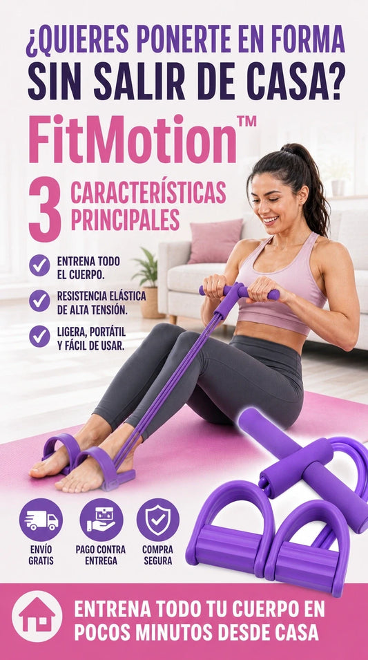 Banda Elástica con Pedales FitMotion™ | Tonifica Todo tu Cuerpo Desde Casa