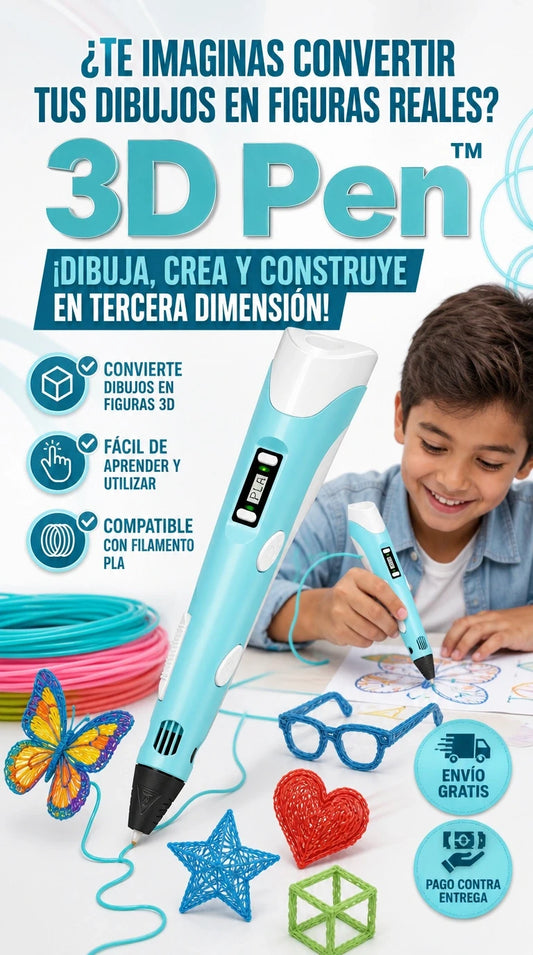 3D Pen™ | Convierte la imaginación de tus hijos en increíbles creaciones en 3D