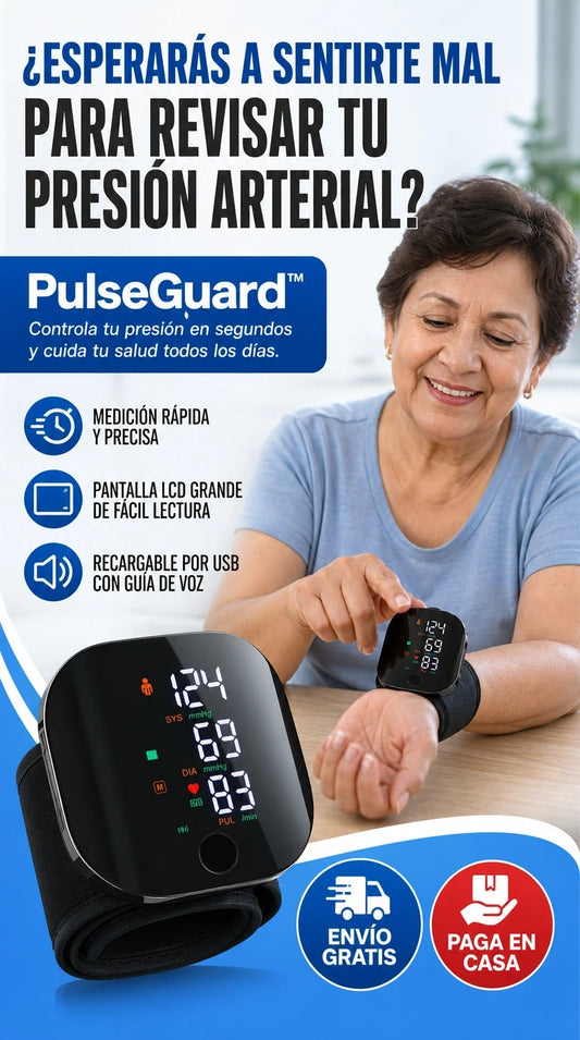PulseGuard™ Monitor de Presión Arterial USB con Voz | Controla tu salud en segundos desde cualquier lugar