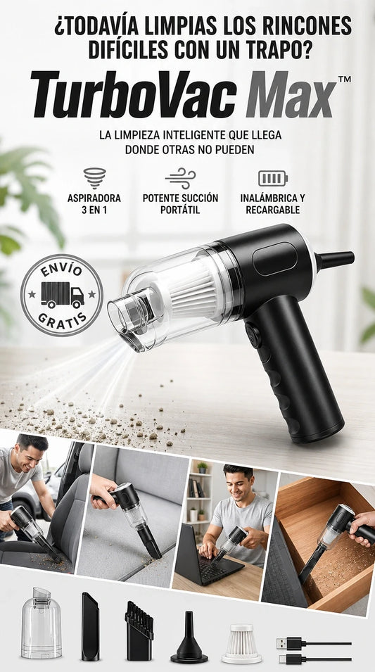 TurboVac Max™| Limpieza Total en Cualquier Rincón